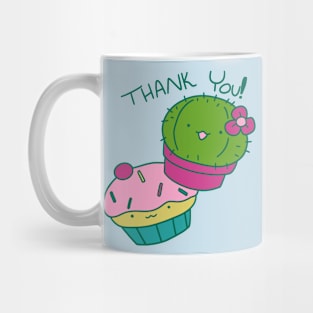 Cactus and Cupcake Thank You Mug